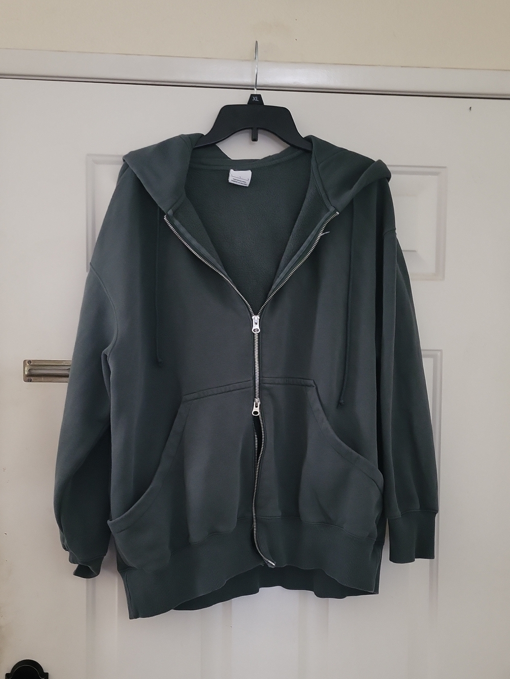 Nike Women's Dark Green Full-Zip Hooded Sweatshirt